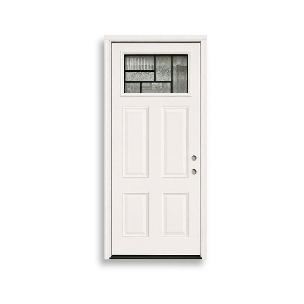 36 x 80 Top Blind Fiberglass Exterior Prehung Door