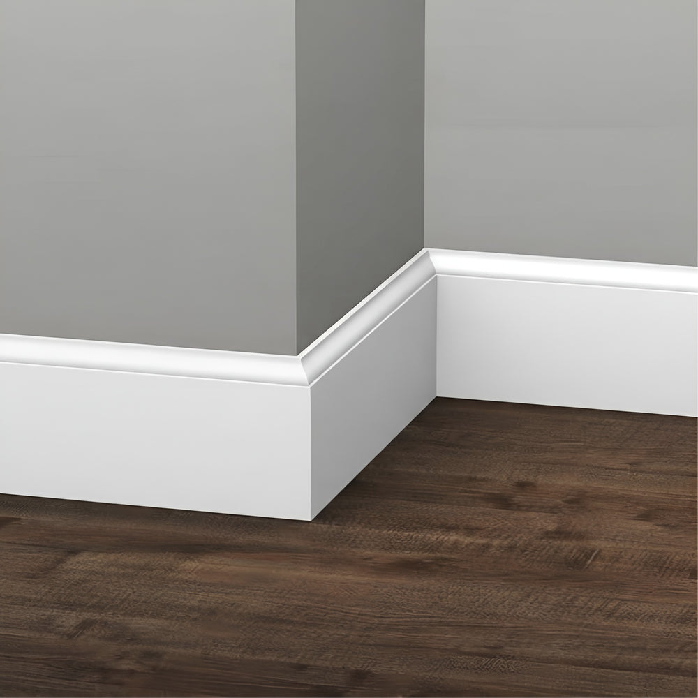 Primed Base Pine Moulding 9/16" x 4-1/4" - 16' (V)