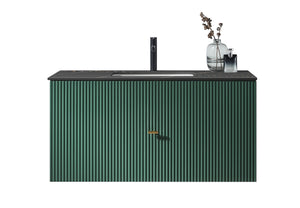 BARCELONA 42"FOREST GREEN WITH BLACK COUNTERTOP BATHROOM VANITY