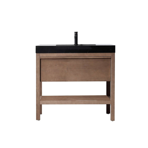 BIBURY 36" CHESTNUT OAK BATHROOM VANITY