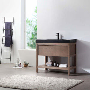 BIBURY 36" CHESTNUT OAK BATHROOM VANITY