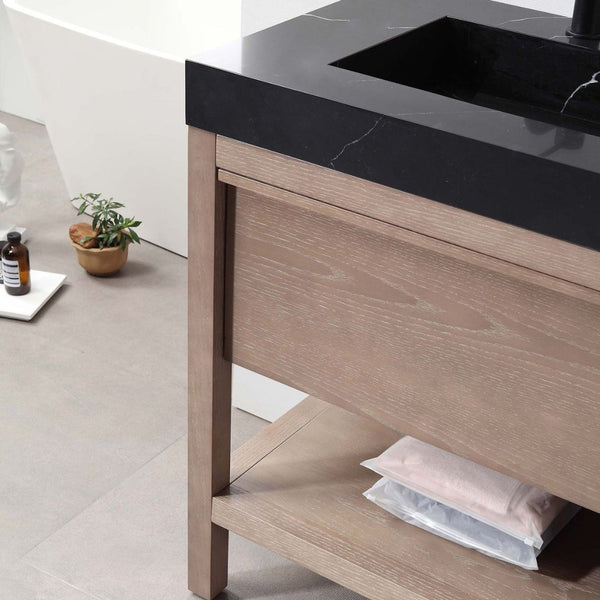 BIBURY 36" CHESTNUT OAK BATHROOM VANITY