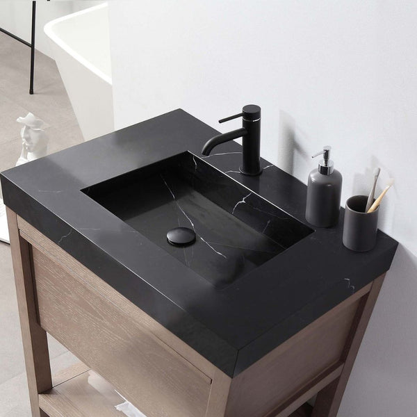 BIBURY 36" CHESTNUT OAK BATHROOM VANITY
