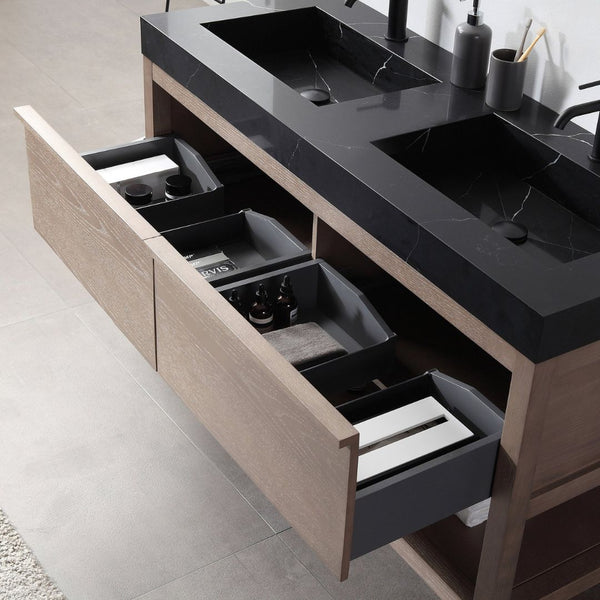 BIBURY 48” CHESTNUT OAK BATHROOM VANITY