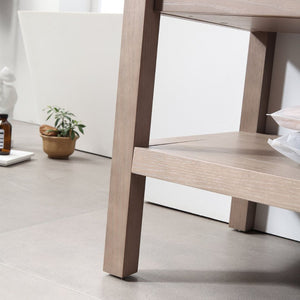 BIBURY 60” CHESTNUT OAK BATHROOM VANITY