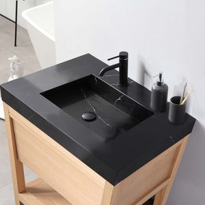 BIBURY 36” WHITEWASH OAK BATHROOM VANITY