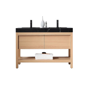 BIBURY 48” WHITEWASH OAK BATHROOM VANITY