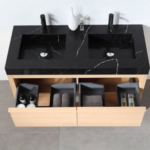 BIBURY 48” WHITEWASH OAK BATHROOM VANITY