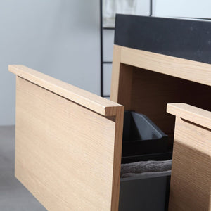 BIBURY 48” WHITEWASH OAK BATHROOM VANITY
