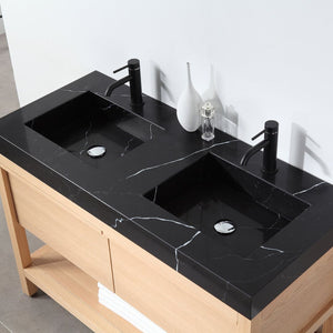 BIBURY 48” WHITEWASH OAK BATHROOM VANITY
