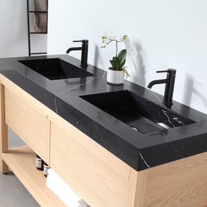 BIBURY 72" WHITEWASH OAK BATHROOM VANITY
