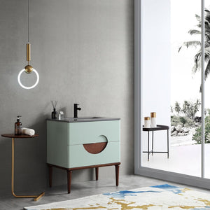 BURANO 30” ALOE GREEN BATHROOM VANITY