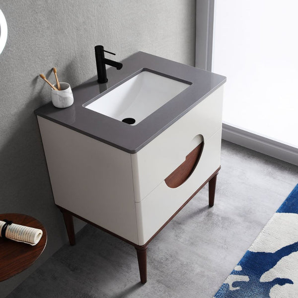 BURANO 30” BEIGE BATHROOM VANITY