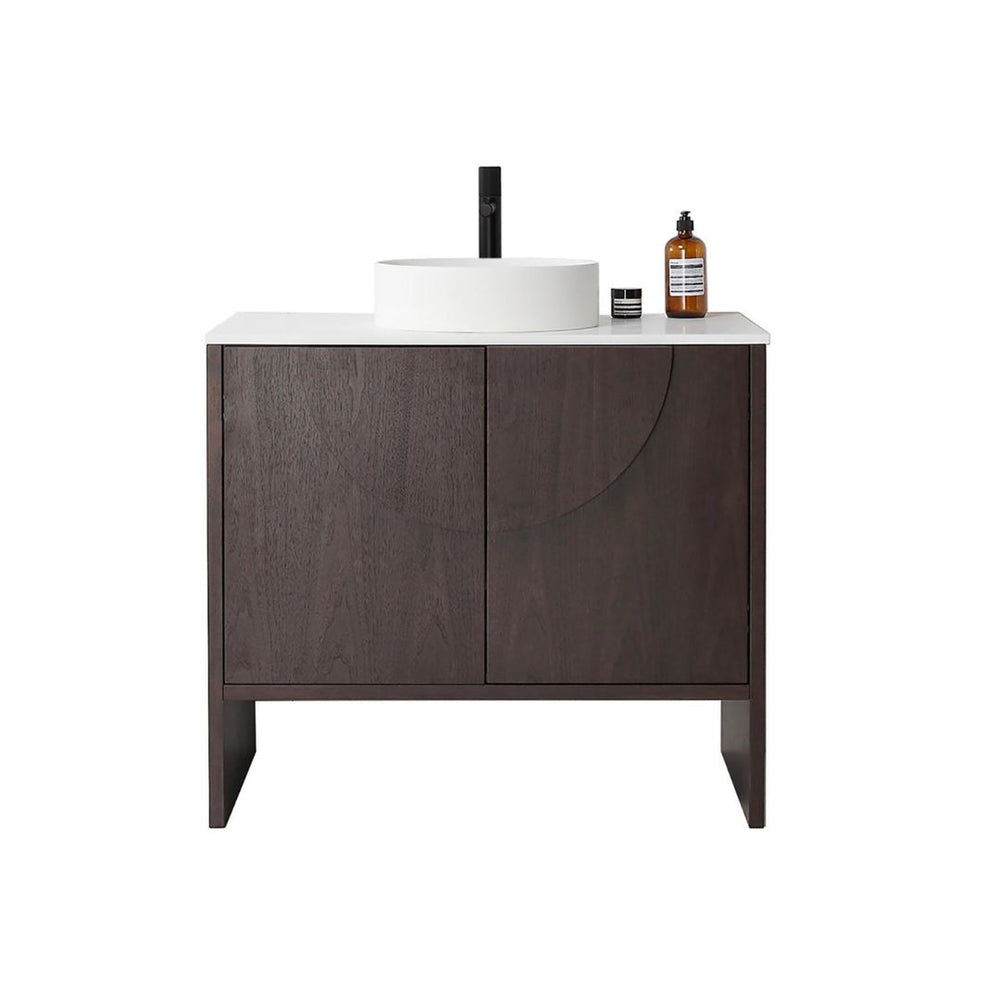 CELLE 36” DARK WALNUT BATHROOM VANITY
