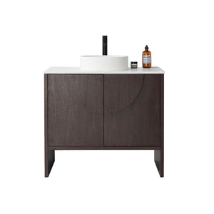 CELLE 36” DARK WALNUT BATHROOM VANITY