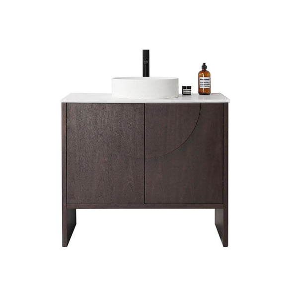 CELLE 36” DARK WALNUT BATHROOM VANITY