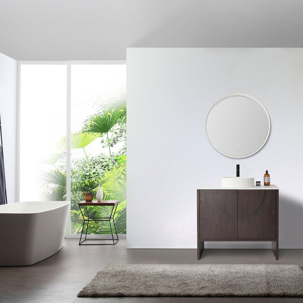 CELLE 36” DARK WALNUT BATHROOM VANITY