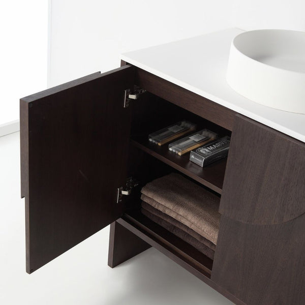 CELLE 36” DARK WALNUT BATHROOM VANITY
