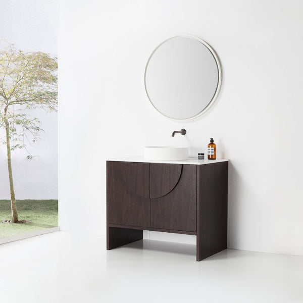 CELLE 36” DARK WALNUT BATHROOM VANITY