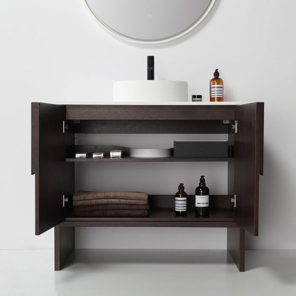 CELLE 36” DARK WALNUT BATHROOM VANITY