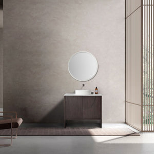 CELLE 36” DARK WALNUT BATHROOM VANITY