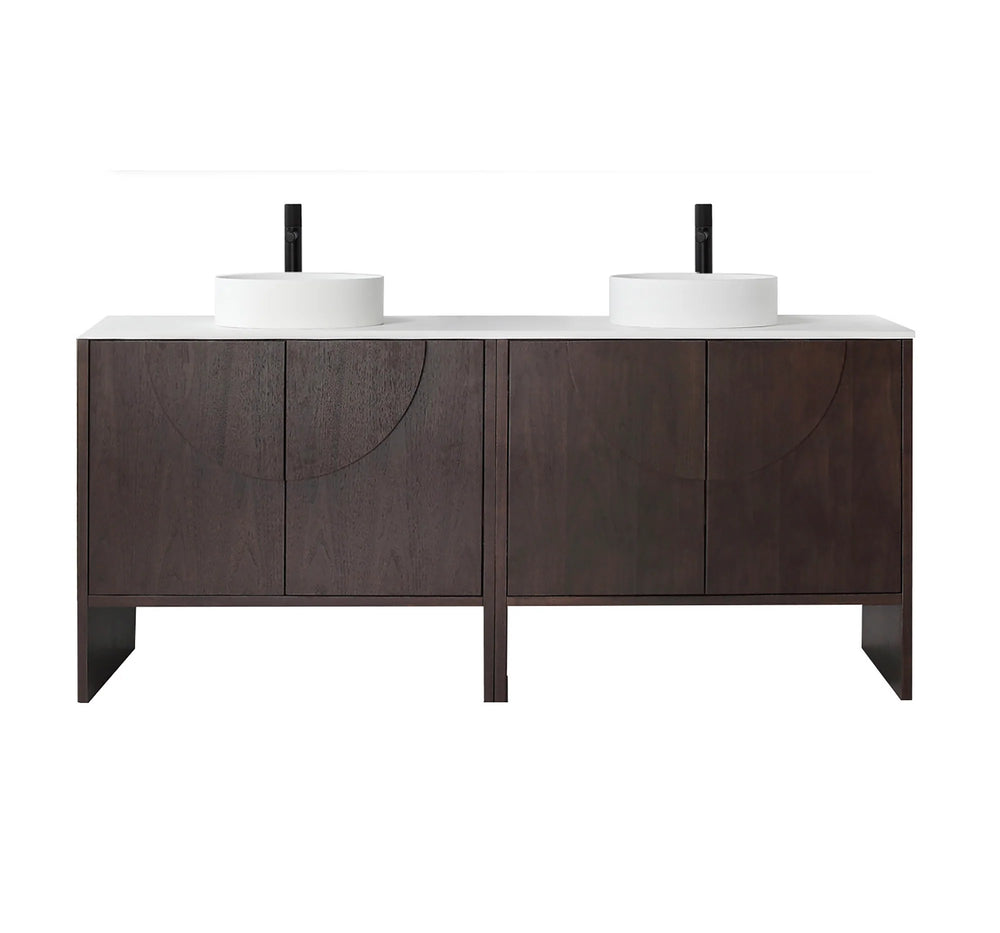CELLE 72” DARK WALNUT BATHROOM VANITY