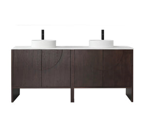 CELLE 72” DARK WALNUT BATHROOM VANITY