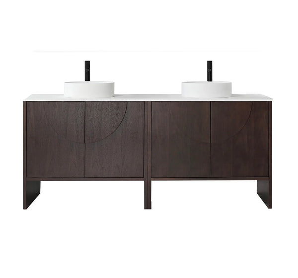 CELLE 72” DARK WALNUT BATHROOM VANITY