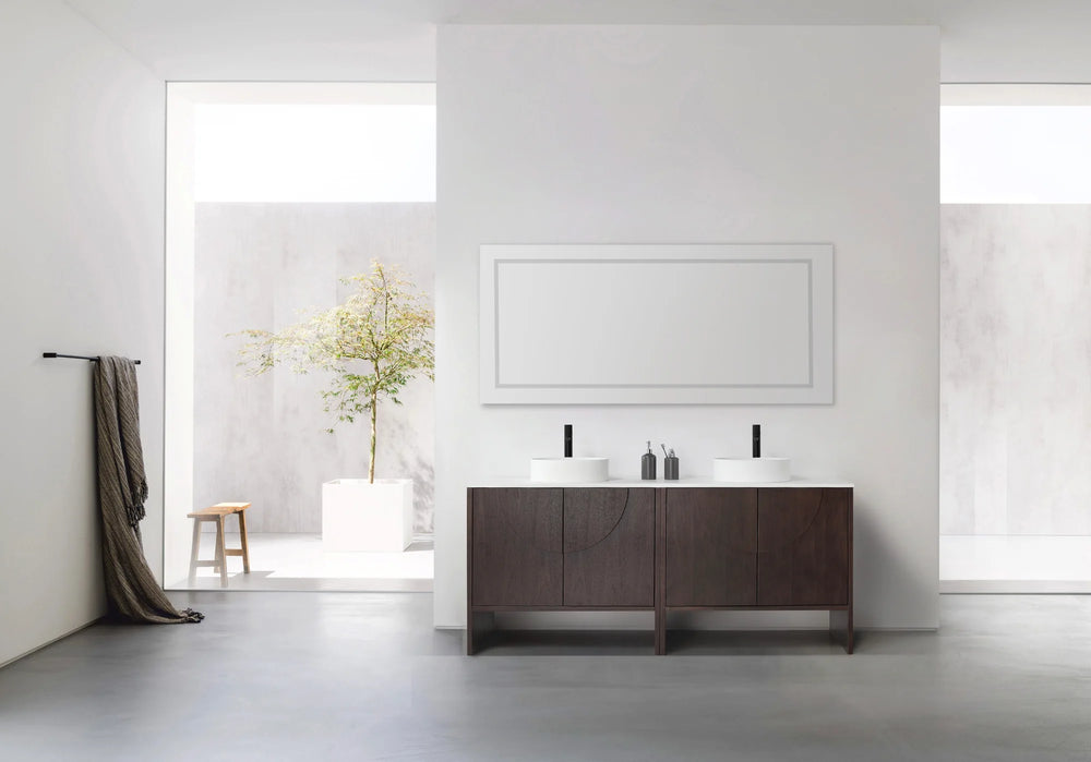 CELLE 72” DARK WALNUT BATHROOM VANITY