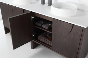 CELLE 72” DARK WALNUT BATHROOM VANITY