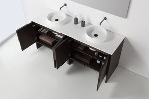 CELLE 72” DARK WALNUT BATHROOM VANITY