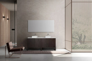 CELLE 72” DARK WALNUT BATHROOM VANITY