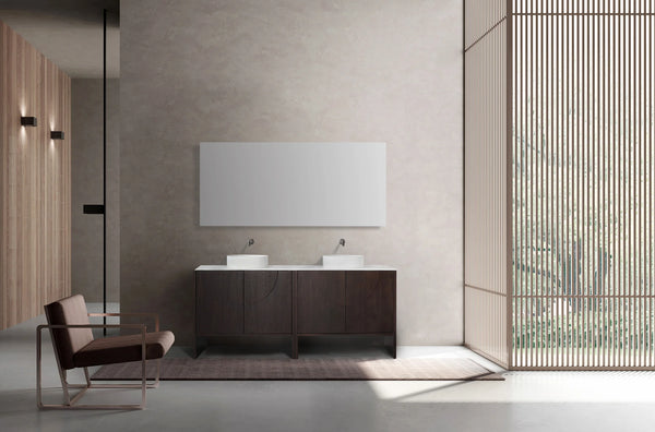 CELLE 72” DARK WALNUT BATHROOM VANITY