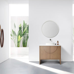 CELLE 36” PECAN OAK BATHROOM VANITY