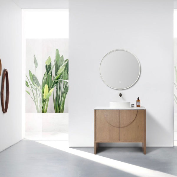 CELLE 36” PECAN OAK BATHROOM VANITY