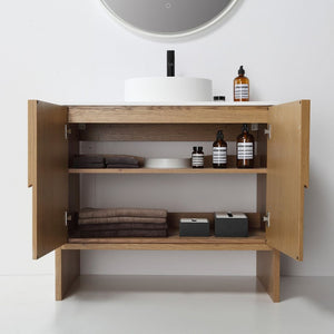 CELLE 36” PECAN OAK BATHROOM VANITY