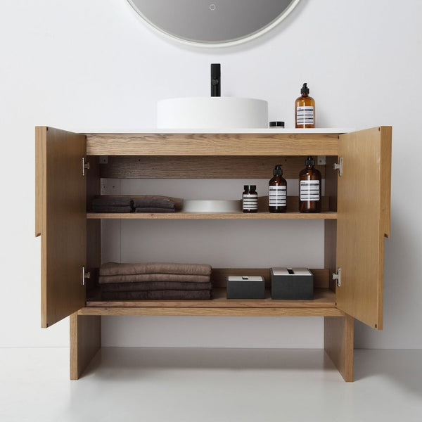 CELLE 36” PECAN OAK BATHROOM VANITY