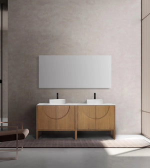 CELLE 72” PECAN OAK BATHROOM VANITY