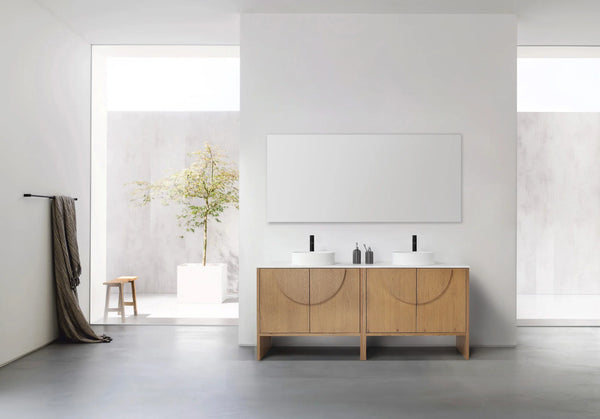 CELLE 72” PECAN OAK BATHROOM VANITY