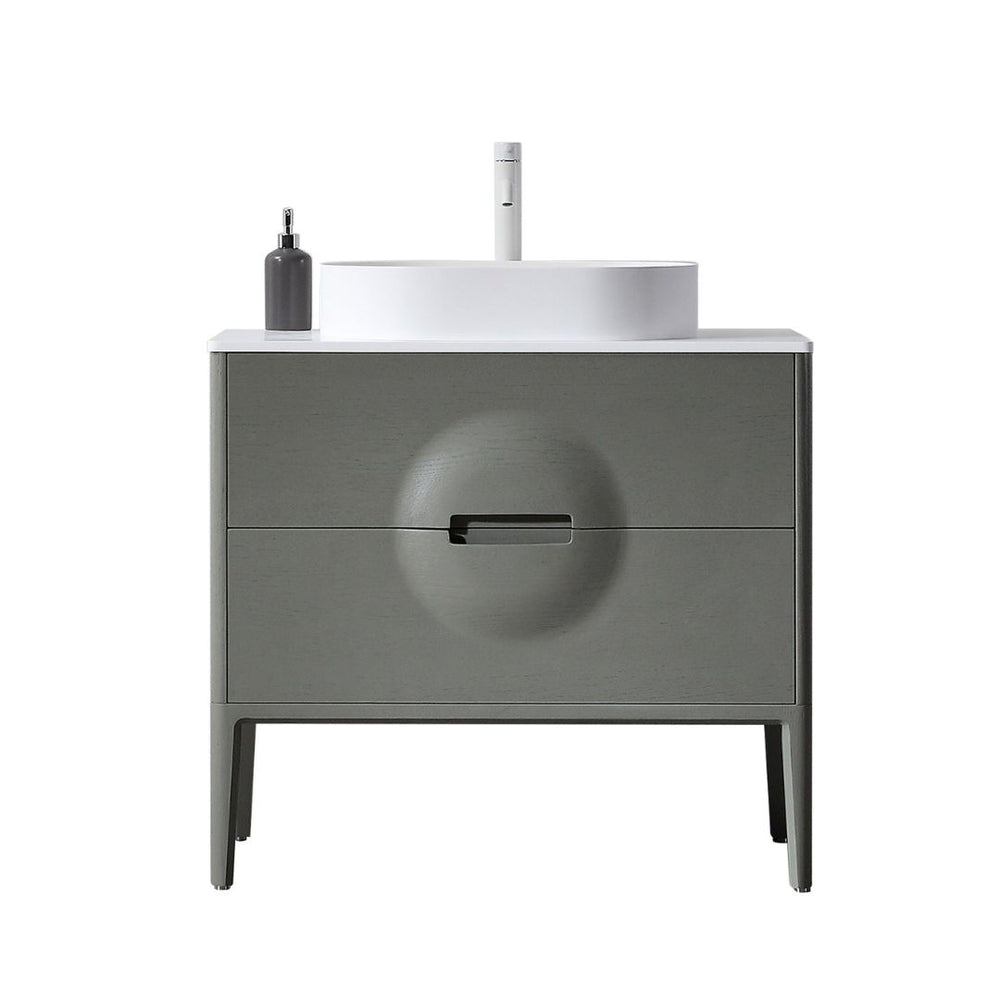 COLMAR 36” OLIVE GREEN BATHROOM VANITY