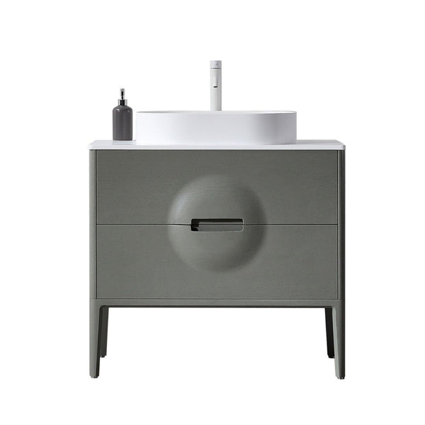 COLMAR 36” OLIVE GREEN BATHROOM VANITY