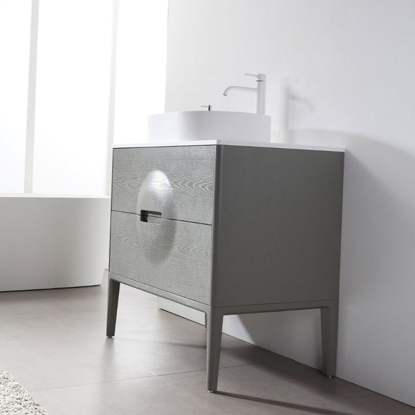 COLMAR 36” OLIVE GREEN BATHROOM VANITY