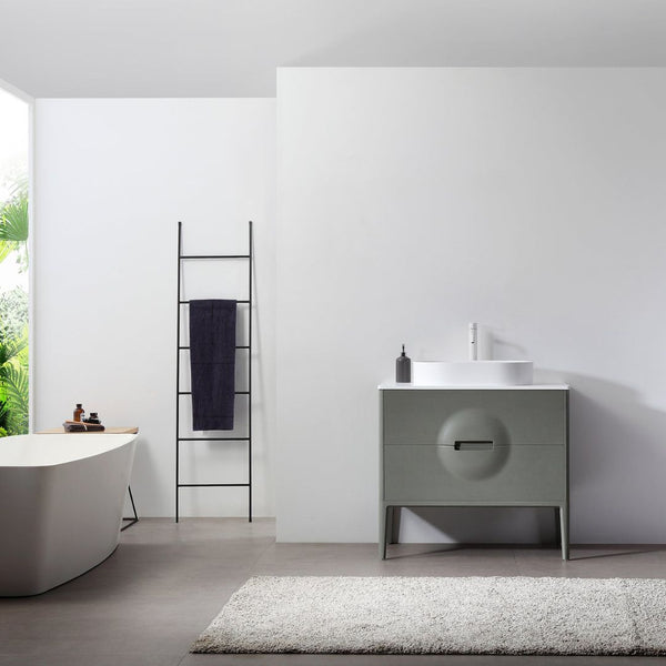 COLMAR 36” OLIVE GREEN BATHROOM VANITY