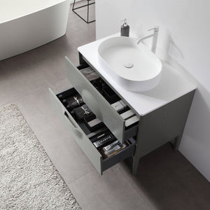 COLMAR 36” OLIVE GREEN BATHROOM VANITY