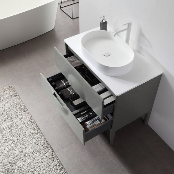 COLMAR 36” OLIVE GREEN BATHROOM VANITY