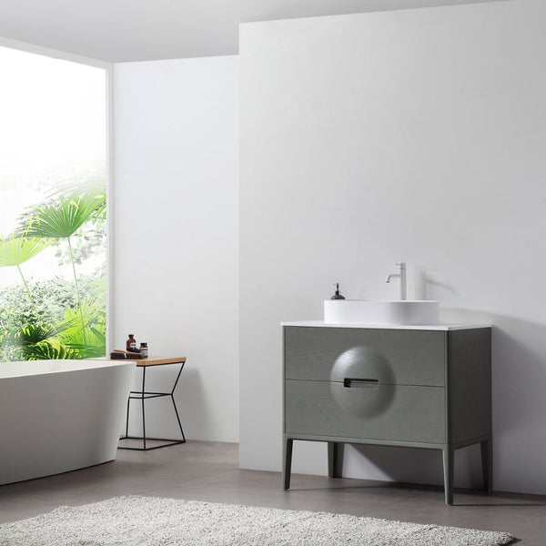 COLMAR 36” OLIVE GREEN BATHROOM VANITY