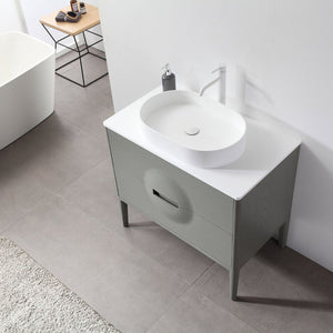 COLMAR 36” OLIVE GREEN BATHROOM VANITY