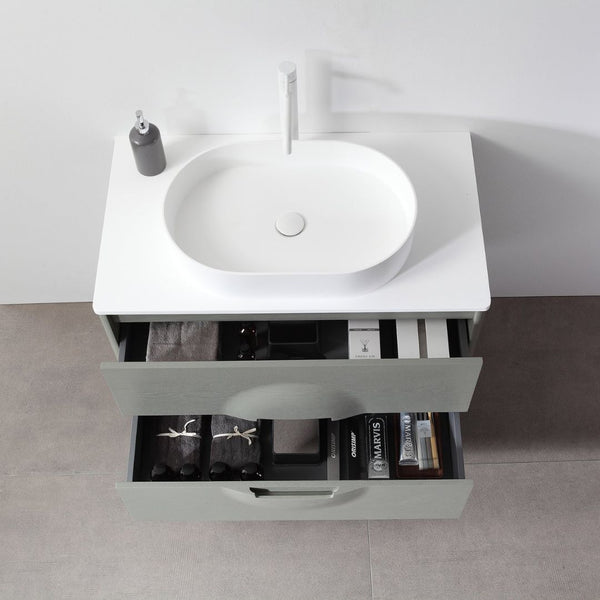 COLMAR 36” OLIVE GREEN BATHROOM VANITY