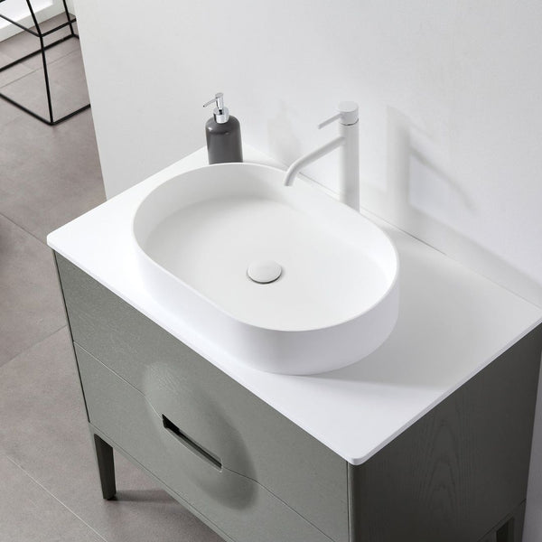 COLMAR 36” OLIVE GREEN BATHROOM VANITY