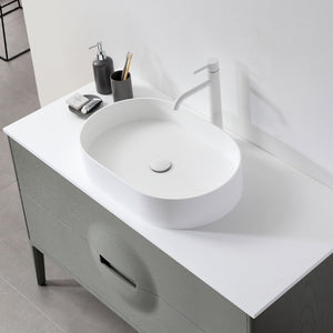 COLMAR 48” OLIVE GREEN BATHROOM VANITY